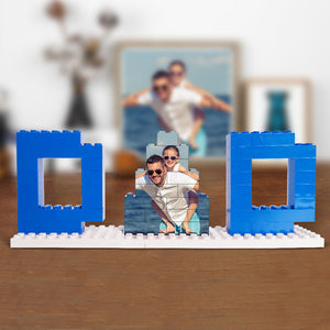 Personalized Dad Photo Building Brick Puzzles Photo Block Father's Day Gifts - Myphotowallet