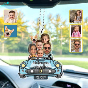 Custom Photo Drive Safe Daddy Ornament for Car, Personalised Birthday Gift Idea for Daddy, Customized Funny Baby Picture Acrylic Hanger