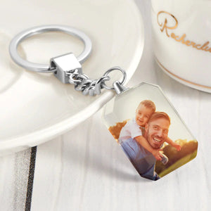 Custom Photo Keychain Crystal Keychain Gift For Dad