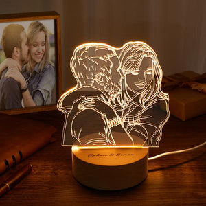 Anniversary Gifts Custom 3D Photo Lamp Personalized Night Light