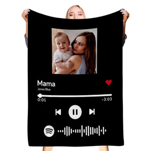 Scannable Custom Spotify Blanket Gifts For Mother