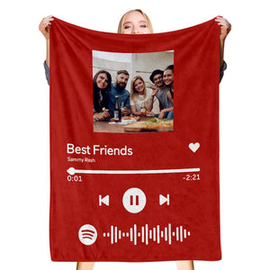 Scannable Custom Spotify Blanket Gifts For Friends