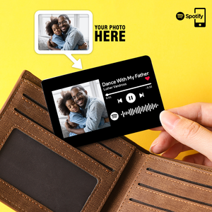 Custom Spotify Code Photo Wallet Insert Card