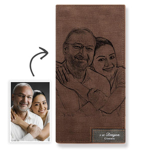 Long Custom Photo Wallet Brown