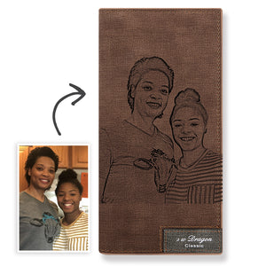 Long Custom Photo Wallet Brown