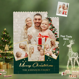 Custom Building Block Puzzle Vertical Building Photo Bricks Christmas Gifts - CustomPhotoWallet