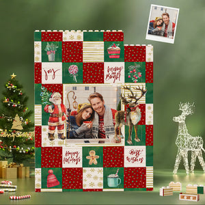 Custom Building Block Puzzle Vertical Building Photo Bricks Best Wishes Happy Hoildays - CustomPhotoWallet