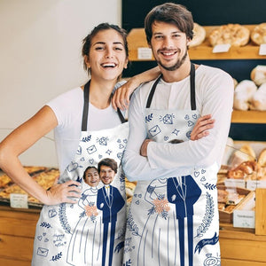 Custom Apron Wedding Gifts Apron Matching Couple Apron with Face Valentine's Gifts