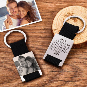 Custom Photo Engraved Calendar Keyring