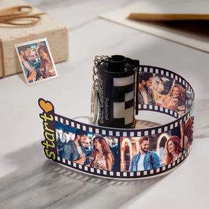 Custom Photo Film Roll Keychain Personalized Vintage Roll Keychain Anniversary Gift