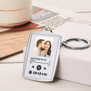 Scannable Spotify Code Keychain Custom Photo Music Keychain