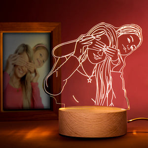 Photo Lamp Personalized 3D Night Light Best Gift Choice For Mother