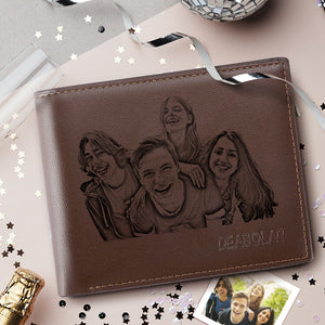 Custom Men's Photo Wallet Gifts For Friends